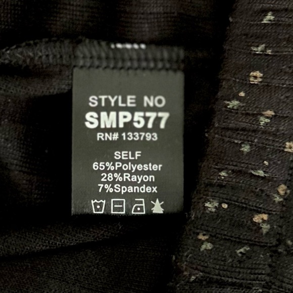 POL Ditsy Floral Boxer Style Lounge Shorts, Black M NWT - Picture 7 of 7